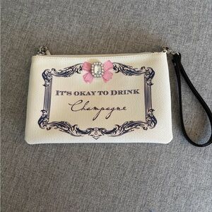 My Flat in London Cream and Black Clutch